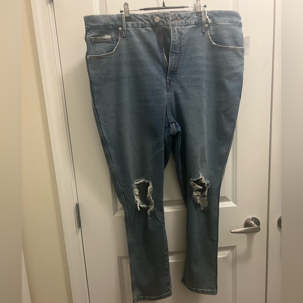 GOOD AMERICAN GOOD CURVE SKINNY CROP JEAN SIZE 20